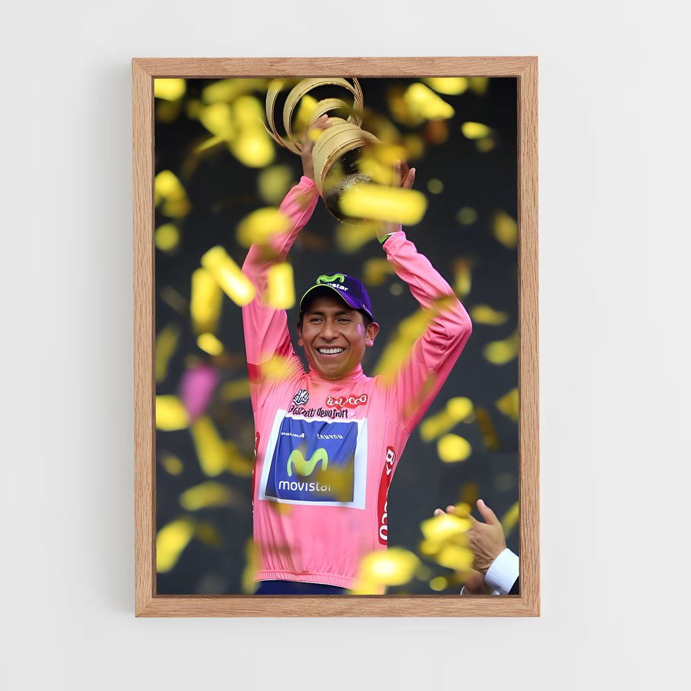 Poster Victoire de Nairo – affiche Cyclisme (vue 4)